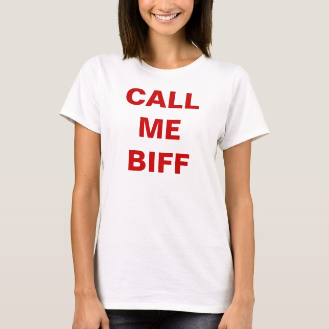 ¡LLÁMEME BIFF, camisa de la muñeca del kiddle del (Anverso)