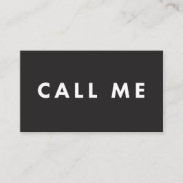 Llámeme las tarjetas de visita modernas intrépidas