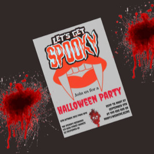 Llamemos a la invitación de Fang Halloween con un 