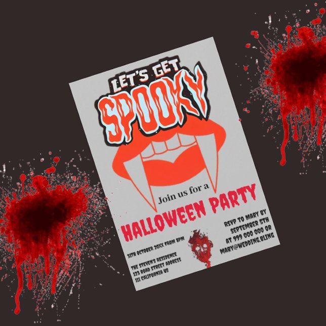 Llamemos a la invitación de Fang Halloween con un  (Subido por el creador)