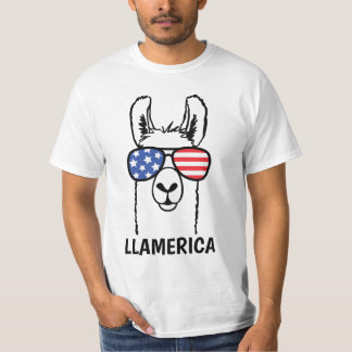 Llamerica, camisa divertida de Lllama, 4ta de
