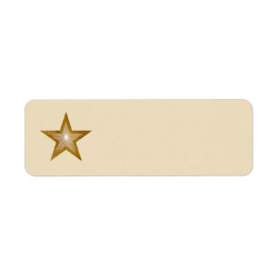 Llano de la crema de la etiqueta de la estrella