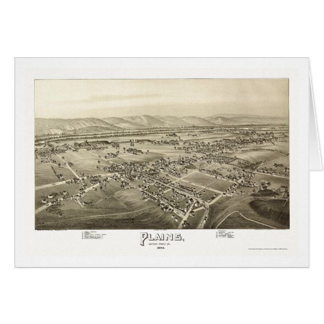 Llanos, mapa panorámico del PA - 1892 (Anverso (Horizontal))