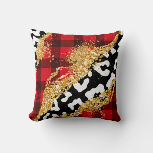 Llanto de búfalo rojo con Cojín decorativo Purpuri
