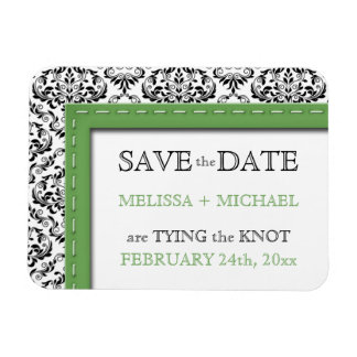 Llanto de damasca con título verde salva el imán d