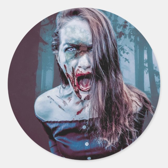 Llanto de miedo Pegatina perturbadoramente único (Anverso)