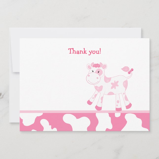 Llanto rosa de vaca nota de agradecimiento (Anverso)