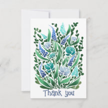 Llanura floral resumen suave tarjeta de agradecimi