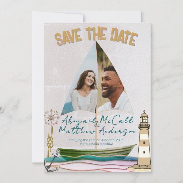 Llanura Náutica De Fotos Náuticas Guardar Tarjeta  (Anverso)