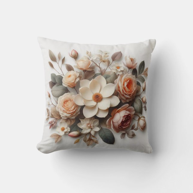Llave de diseño de almohada floral, sofá, almohada (Anverso)