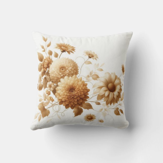 Llave de diseño de almohada floral, sofá, almohada (Reverso)