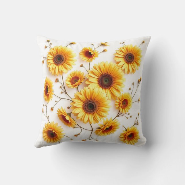 Llave de diseño de almohada floral, sofá, almohada (Reverso)