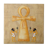 Llave de la Vida Ankh en Baldosa Cerámica de Jerog