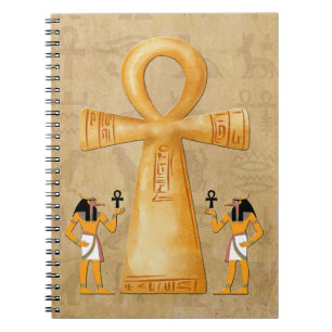 Llave de la Vida Ankh En Cuaderno de Jeroglíficos