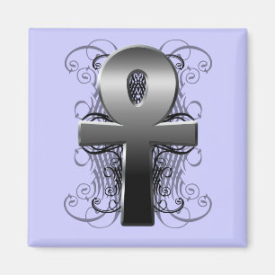 "Llave de la vida (Ankh) "en imán del cromo