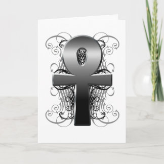 "Llave de la vida (Ankh) "en tarjeta en blanco del