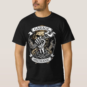 Llave de mano esquelética - Camiseta de aceite de