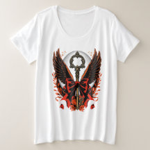 Llave de vaca de terciopelo gótico con alas y luna