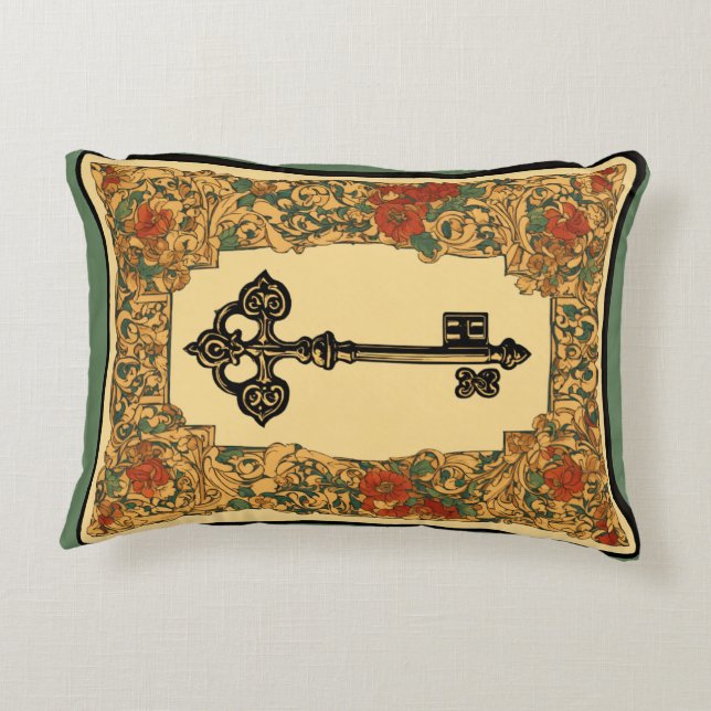 Llave de vectorarte de almohada de estilo medieval (Reverso)