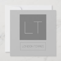 Llave gris monogramo atractiva