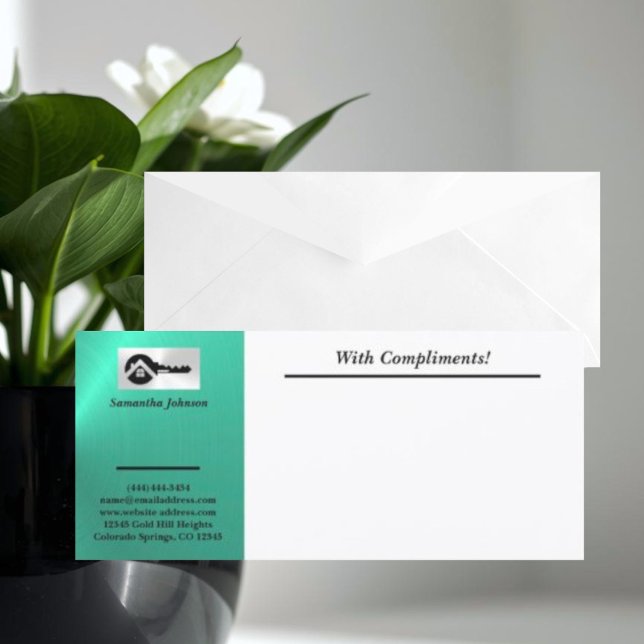 Llave Negra Turquesa de Lujo con Nota de Agradecim (Subido por el creador)