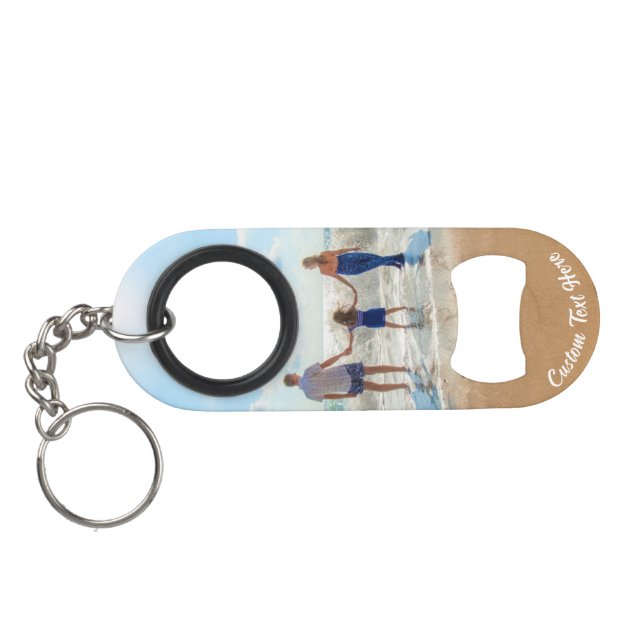 Llave Personalizada con Texto e Imagen Abrebotella (Reverso Horizontal)