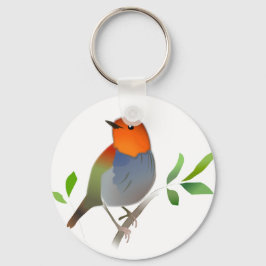 LLAVERO こまどりのイラストキーホルダー