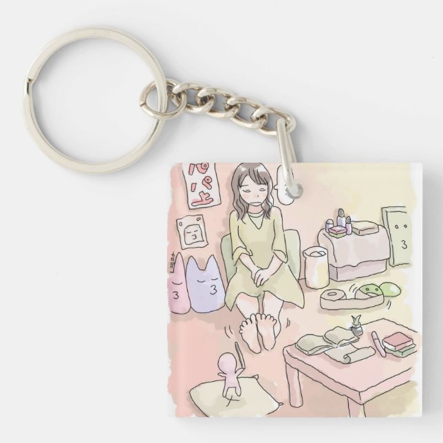 LLAVERO さにれさじ　淡いお部屋と足の裏 (Frente)