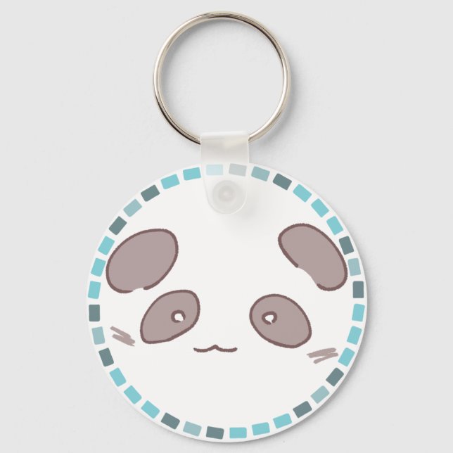 LLAVERO カラフルタイル模様＆パンダ (Anverso)