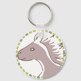 LLAVERO カラフルタイル模様＆穏やかな馬イラスト