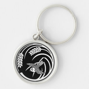 LLAVERO 一 本 稲 の 丸 に 雀