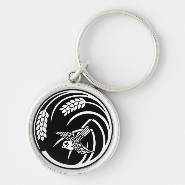 LLAVERO 一 本 稲 の 丸 に 雀 (Frente)