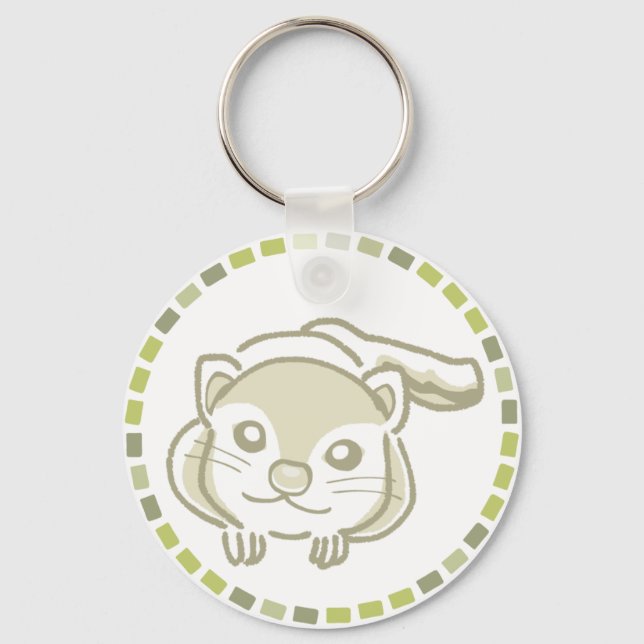 LLAVERO 優しいタイル模様＆ムササビイラスト (Anverso)