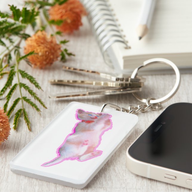 Llavero 可愛い猫 子猫の頃[When the cat 'kawaii' was a kitten.] (Frente Derecha)