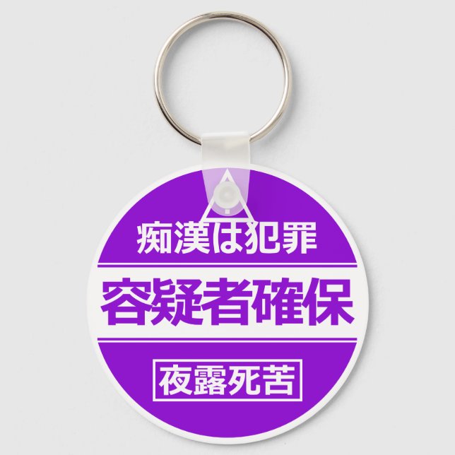 Llavero 痴 漢 防 止 キ ホ ル・・・・・(Say htém) htémosis htémosis hté (Anverso)