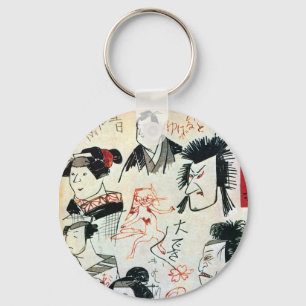 Llavero 落 書 き 風 猫, Gato tipo Graffiti, Kuniyoshi, Ukiyoe