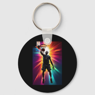 Llavero 004 Silhouette De Un Jugador De Baloncesto