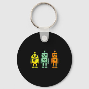 Llavero 01 10 11 robot divertido código binario robots 01 