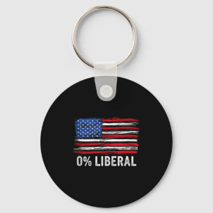 Llavero 0% Liberal Cero Por Ciento Anti Liberal Republican