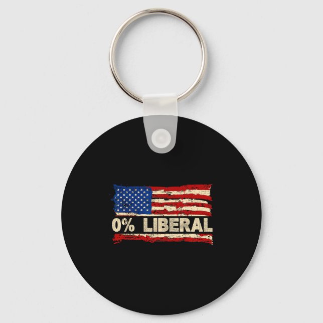 Llavero 0% Liberal Zero Percent Liberal Republican Flag  (Anverso)