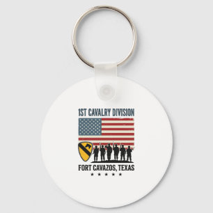 Llavero 1ª División de Caballería Fort Hood Camiseta Milit