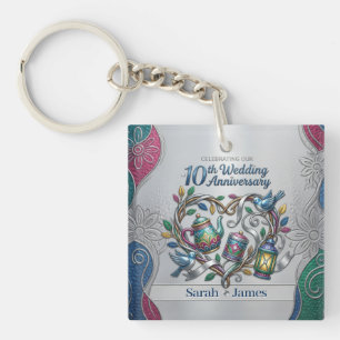 Llavero 10º Aniversario de Boda de Estaño y Aluminio Nosot