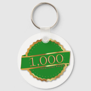 Llavero 1000 FINDS  ACHIEVEMENT  Souvenir GEOCACHING
