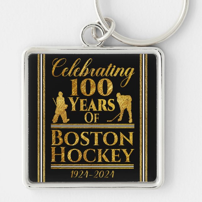 Llavero 100 Años De Hockey De Boston (Frente)