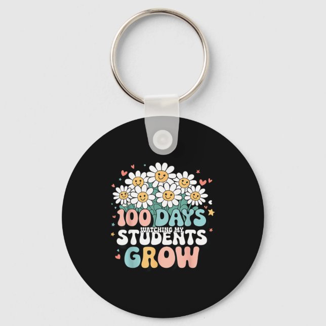 Llavero 100 Day Watching My Students Grow 100 Days Of Scho (Anverso)