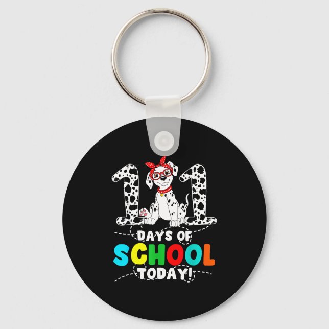 Llavero 100 Days Of School Today Cute Dog Teacher Student  (Anverso)