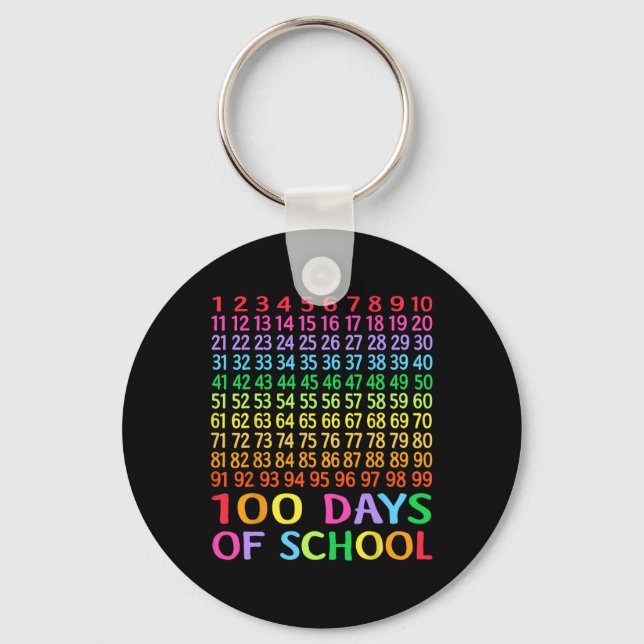 Llavero 100° Día De Enseñanza 100 Días Math Num (Anverso)