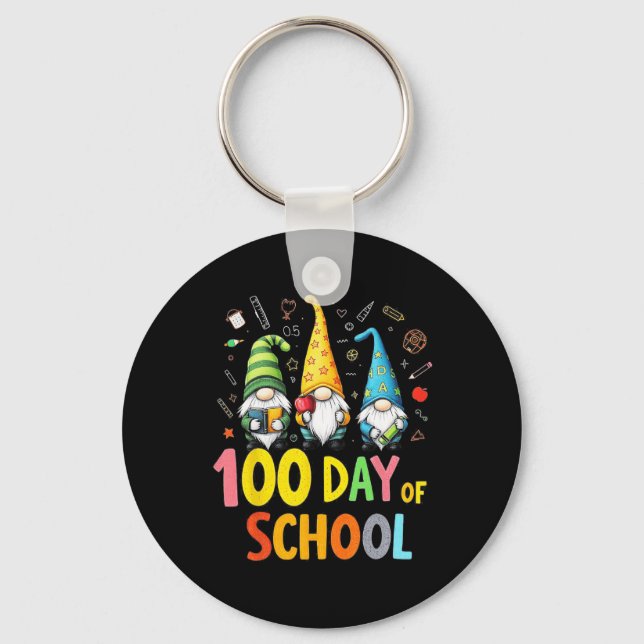 Llavero 100° Día De La Escuela Gnome Profesores Divertidos (Anverso)
