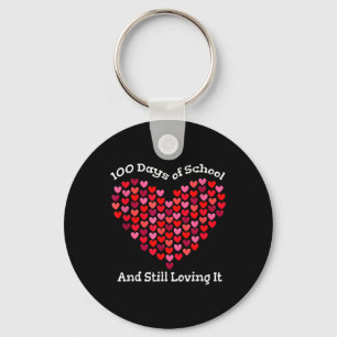 Llavero 100° Día De La Escuela Y Aún Amando El Corazón 100