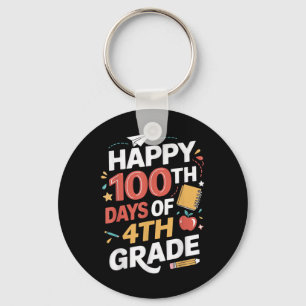 Llavero 100° Día de Maestra Estudiantil de 4º Grado 100 Dí